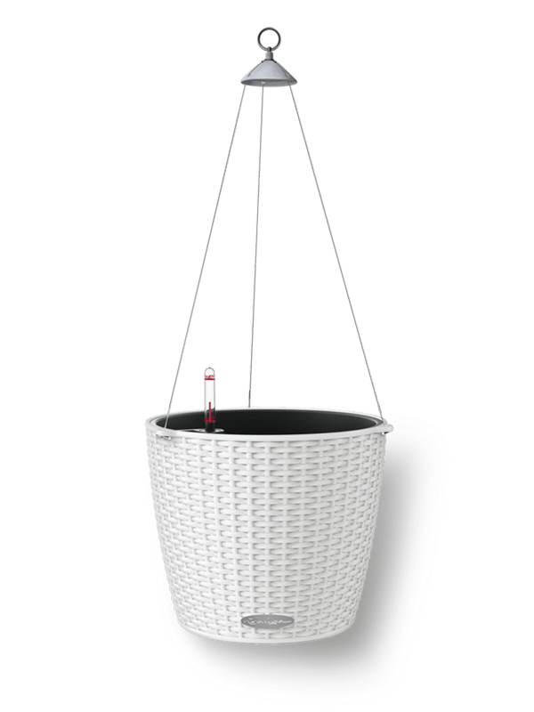 Lechuza Nido Cottage 28 Plant Pot 23cm Height 24cm Dia All Inclusive Set White