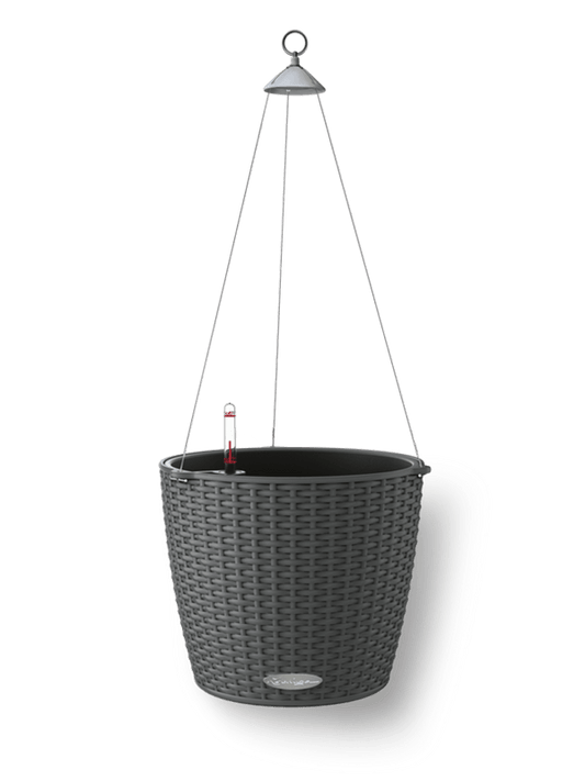 Lechuza Nido Cottage 28 Plant Pot 23cm Height 24cm Dia All Inclusive Set Granite