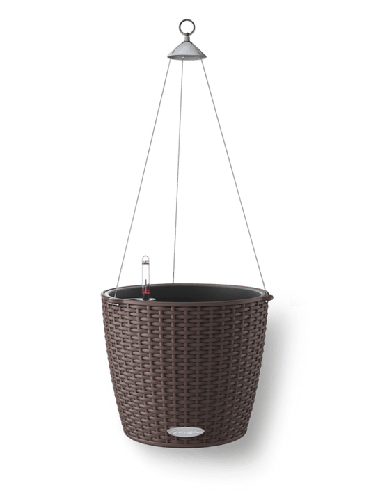 Lechuza Nido Cottage 28 Plant Pot 23cm Height 24cm Dia All Inclusive Set Mocha