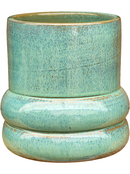 Adagio Plant Pot 18cm Height 13cm Dia Pot Reactive Green