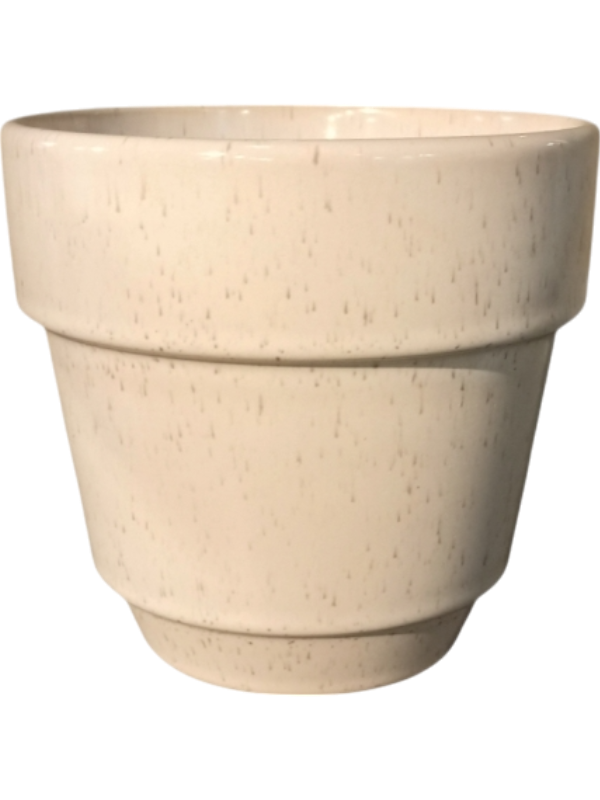 Cera Plant Pot 14cm Height 13cm Dia Pot Reactive White