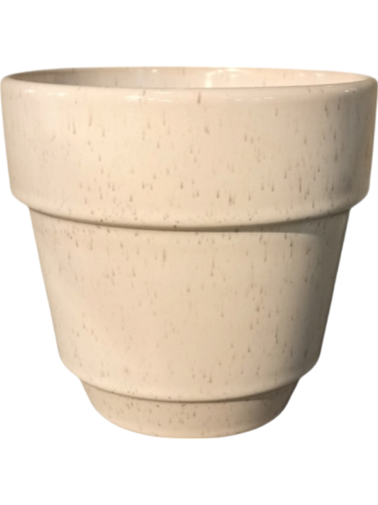 Cera Plant Pot 14cm Height 13cm Dia Pot Reactive White