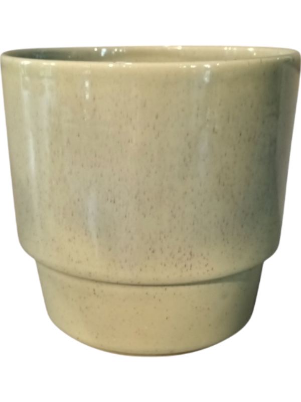 Cera Plant Pot 22cm Height 20cm Dia Pot Reactive Green