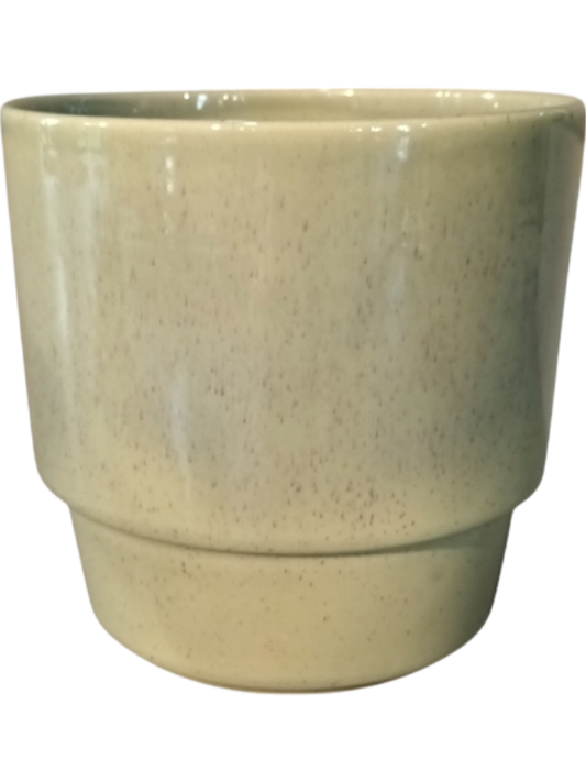 Cera Plant Pot 22cm Height 20cm Dia Pot Reactive Green