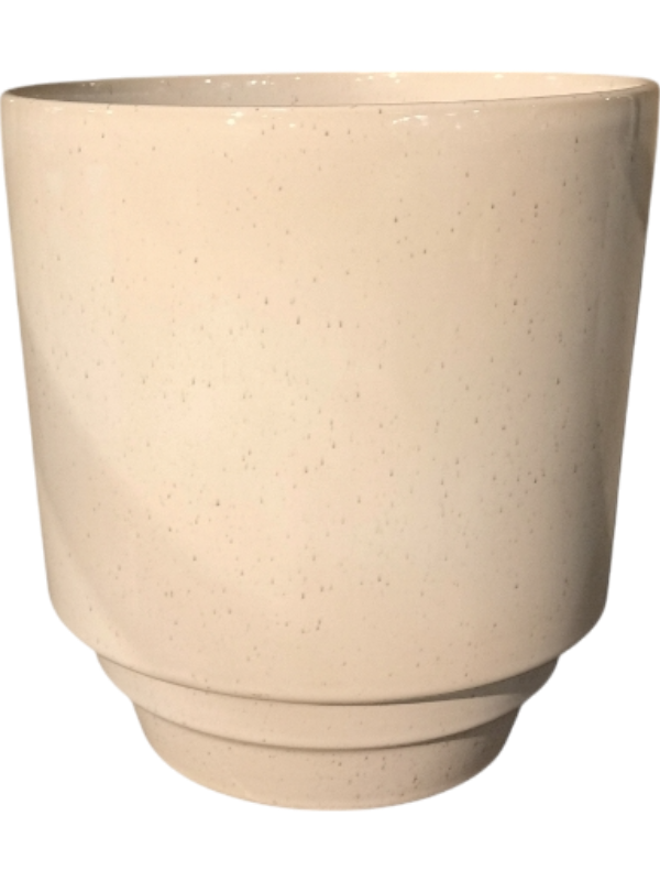 Cera Plant Pot 29cm Height 21cm Dia Pot Reactive White