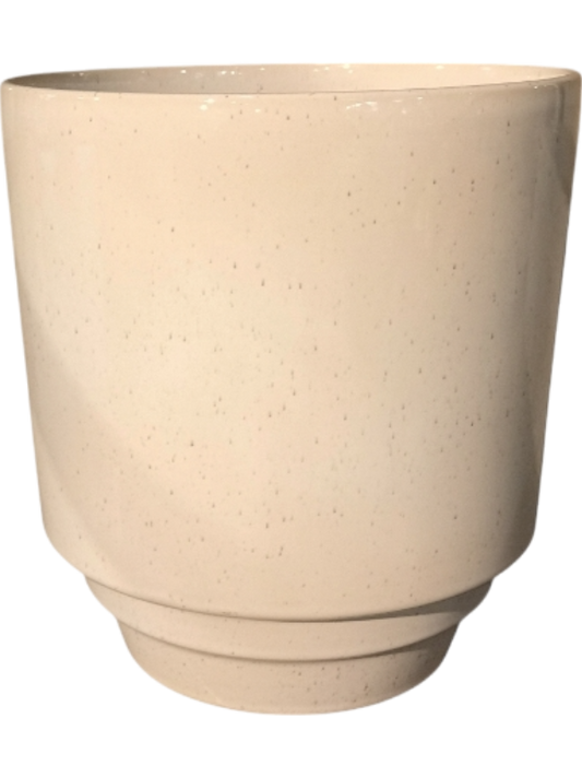 Cera Plant Pot 29cm Height 21cm Dia Pot Reactive White