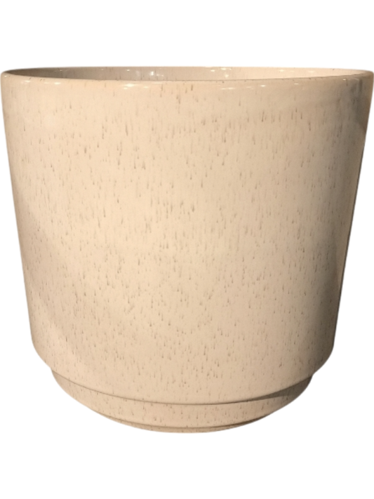 Cera Plant Pot 26cm Height 24cm Dia Pot Reactive White