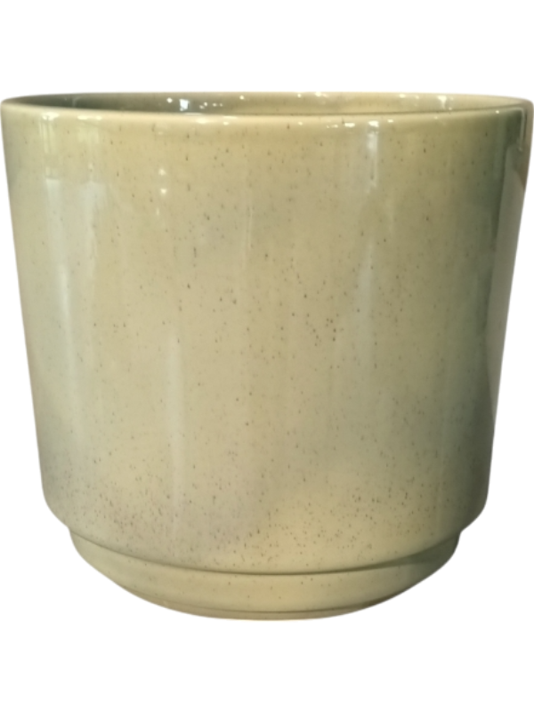 Cera Plant Pot 26cm Height 24cm Dia Pot Reactive Green