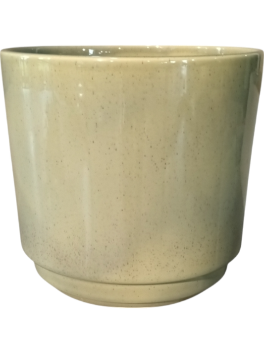 Cera Plant Pot 26cm Height 24cm Dia Pot Reactive Green