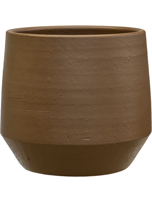 Chakka Plant Pot 26cm Height 23cm Dia Chamotte Brown