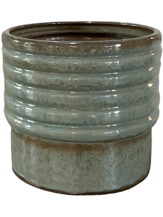 Doom Plant Pot 35cm Height 36cm Dia Pot Reactive Grey Blue