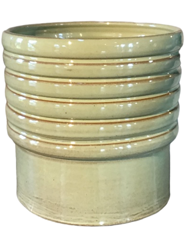 Doom Plant Pot 30cm Height 30cm Dia Pot Shiny Olive