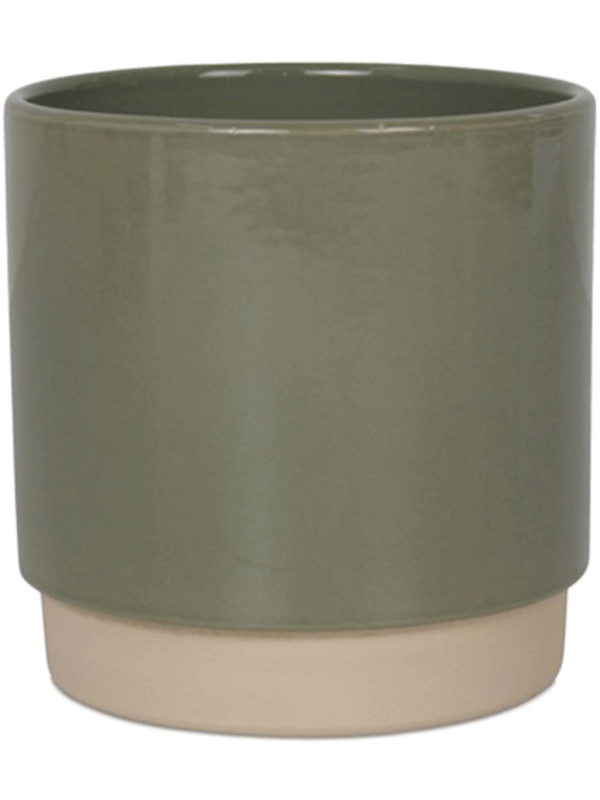Eno Duo Plant Pot 13cm Height 12cm Dia Pot Dusty Green