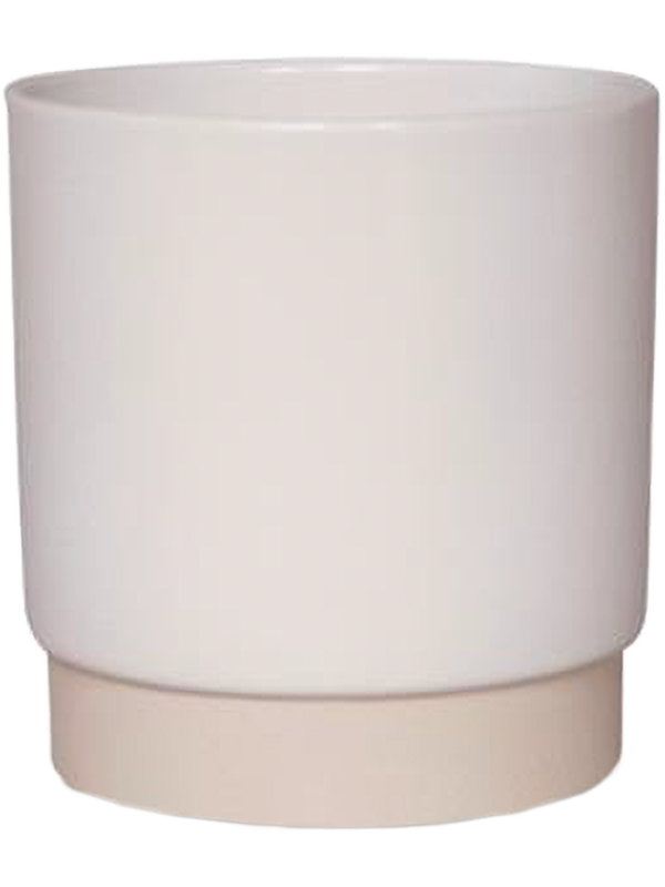 Eno Duo Plant Pot 13cm Height 12cm Dia Pot Shiny White