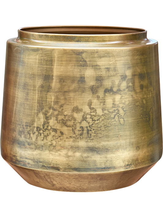 Indigo Plant Pot 31cm Height 25cm Dia Pot Vintage Gold