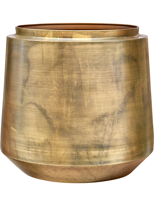 Indigo Plant Pot 51cm Height 46cm Dia Pot Vintage Gold