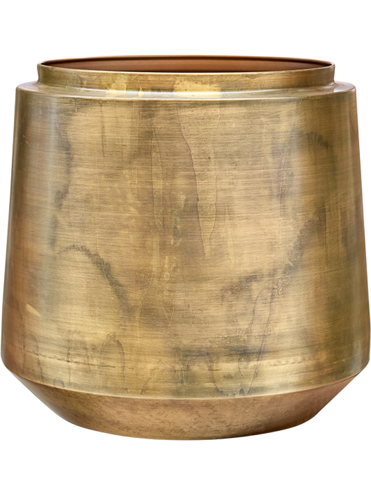 Indigo Plant Pot 51cm Height 46cm Dia Pot Vintage Gold
