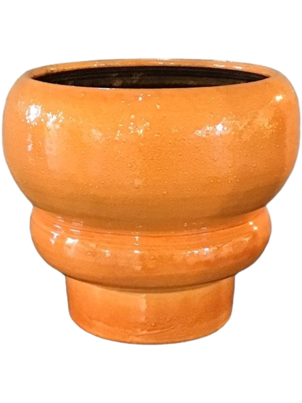 Jump Plant Pot 22cm Height 23cm Dia Pot Pale Orange