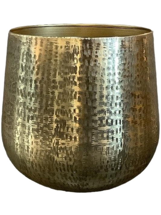 Karakter Plant Pot 40cm Height 32cm Dia Pot Old Gold Hand Grinded