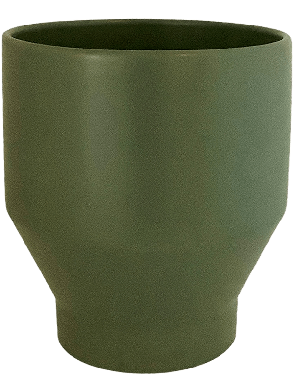 Land Plant Pot 23cm Height 19cm Dia Pot Matt Olive