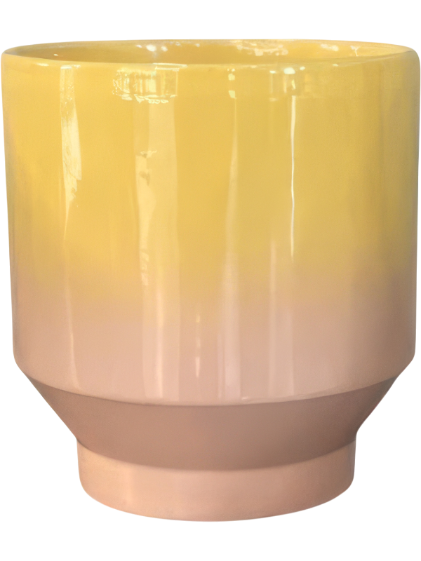 Pato Plant Pot 10cm Height 9cm Dia Pot duet dusty pink/yellow