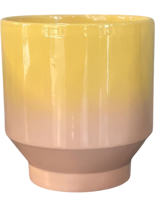 Pato Plant Pot 10cm Height 9cm Dia Pot duet dusty pink/yellow