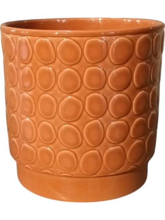 Eno Pebble Plant Pot 11cm Height 9cm Dia Pot Shiny Terra