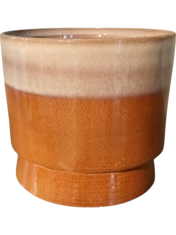 Robusto Plant Pot 17cm Height 17cm Dia Pot Duo Ocher