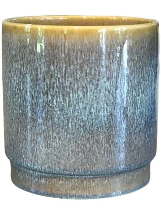 Sense Plant Pot 29cm Height 27cm Dia Pot Reactive Jade Blue