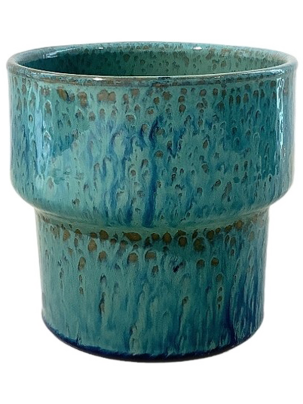 Splanky Plant Pot 23cm Height 24cm Dia Pot Reactive Green