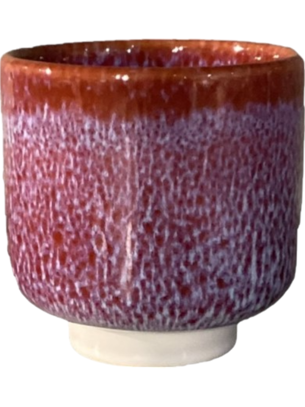 Tupelo Plant Pot 14cm Height 13cm Dia Pot Reactive Jade Rosso