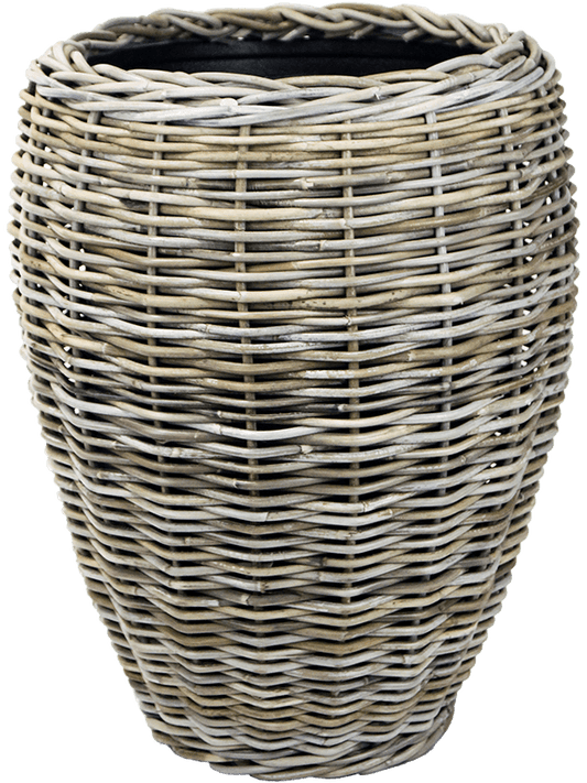 Drypot Rattan Plant Pot 62cm Height 35cm Dia Vase grey