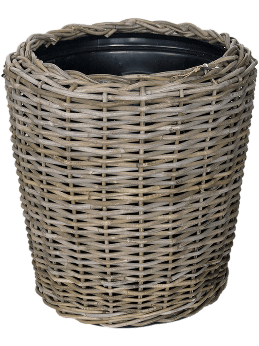 Drypot Rattan Plant Pot 47cm Height 36cm Dia Round grey