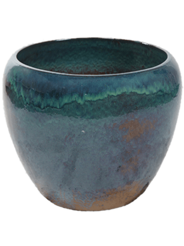 Mystic Plant Pot 30cm Height 27cm Dia Globe Metal Ocean
