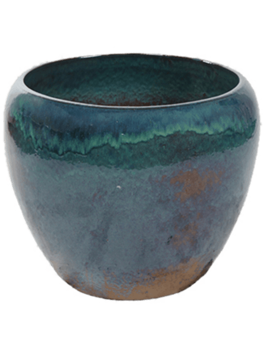 Mystic Plant Pot 30cm Height 27cm Dia Globe Metal Ocean