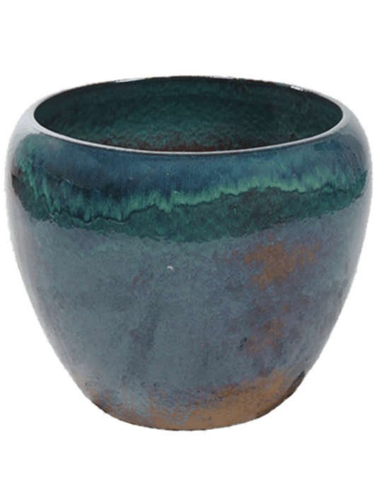 Mystic Plant Pot 36cm Height 35cm Dia Globe Metal Ocean