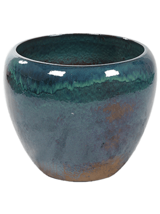Mystic Plant Pot 44cm Height 45cm Dia Globe Metal Ocean