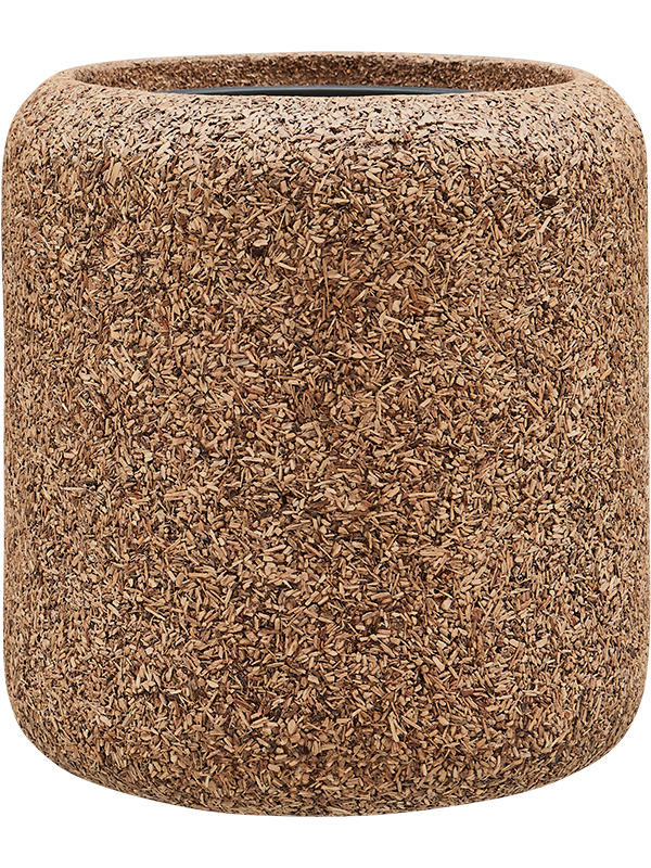Baq Naturescast Plant Pot 40cm Height 27cm Dia Cylinder Natural (with liner)