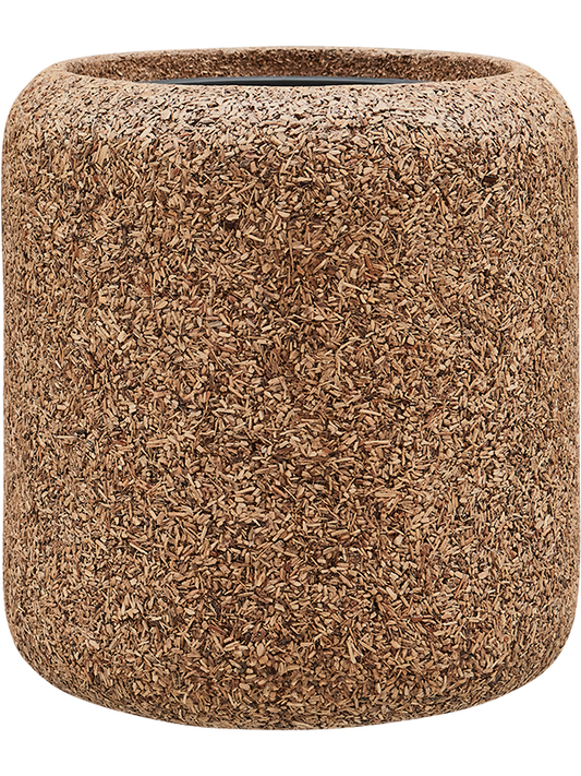 Baq Naturescast Plant Pot 40cm Height 27cm Dia Cylinder Natural (with liner)