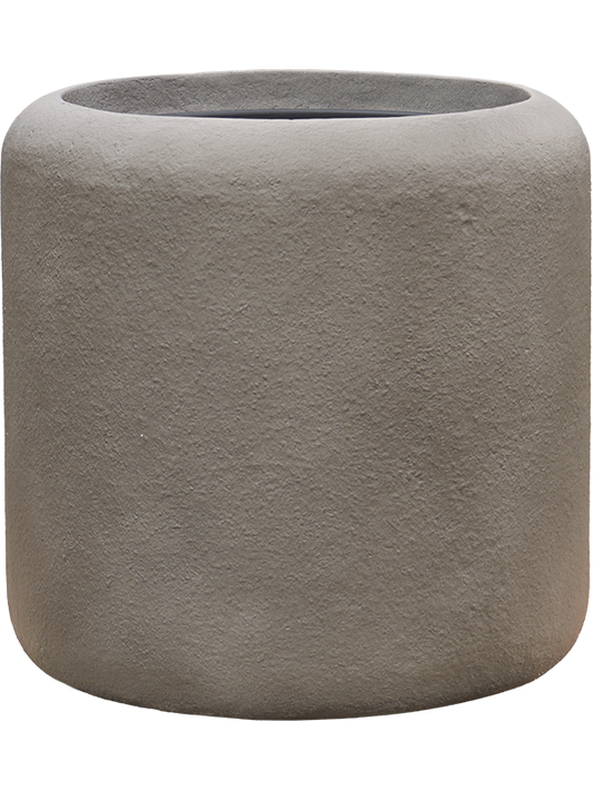 Baq Nucast Plant Pot 34cm Height 24cm Dia Cylinder Elephant Grey (with liner)