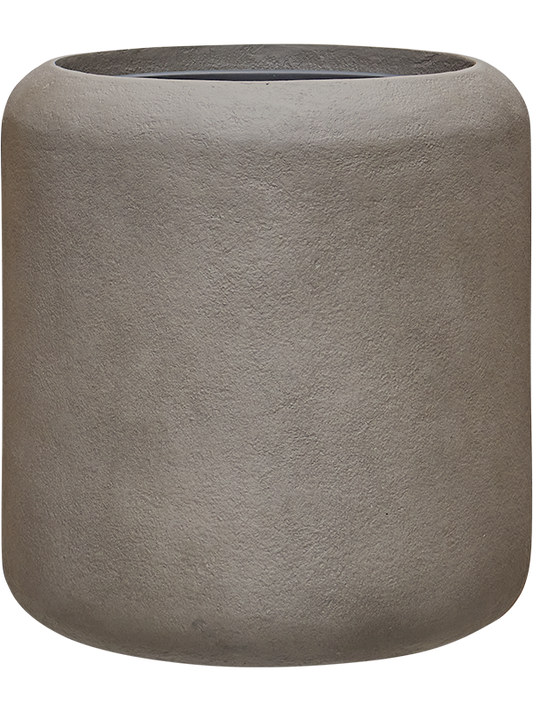 Baq Nucast Plant Pot 40cm Height 27cm Dia Cylinder Elephant Grey (with liner)