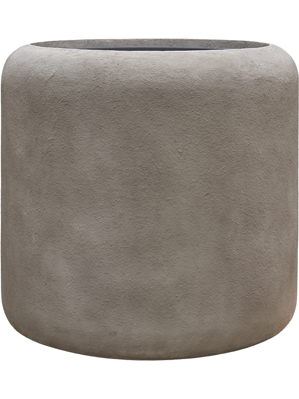 Baq Nucast Plant Pot 50cm Height 38cm Dia Cylinder Elephant Grey (with liner)