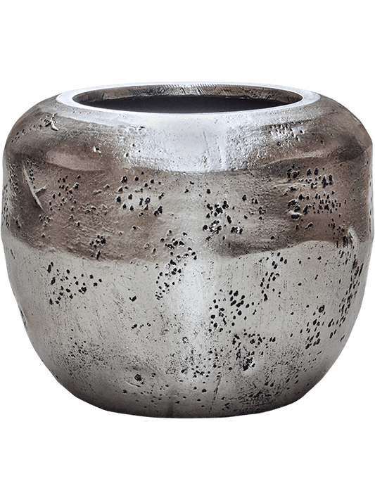Baq Opus Raw Plant Pot 30cm Height 23cm Dia Couple Silver