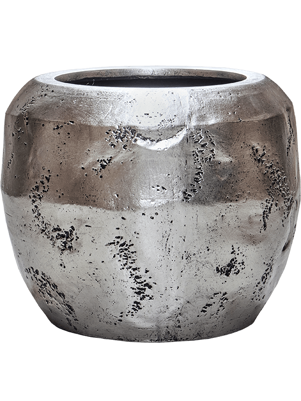 Baq Opus Raw Plant Pot 40cm Height 31cm Dia Couple Silver