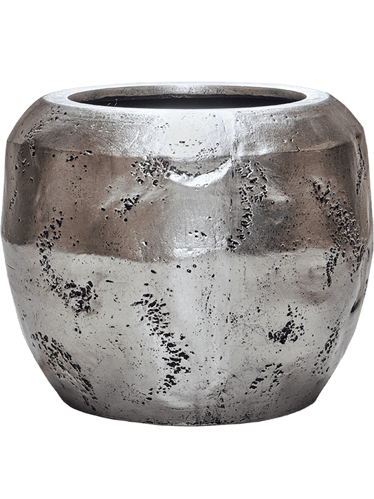 Baq Opus Raw Plant Pot 40cm Height 31cm Dia Couple Silver
