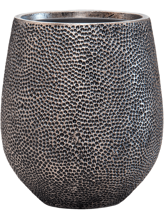 Baq Opus Hit Plant Pot 42cm Height 24cm Dia Darcy Silver (with liner)