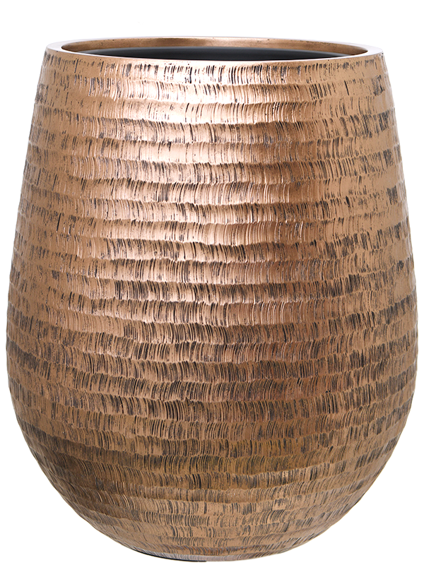Baq Opus Hammered Plant Pot 69cm Height 38cm Dia Darcy Gold (with liner)