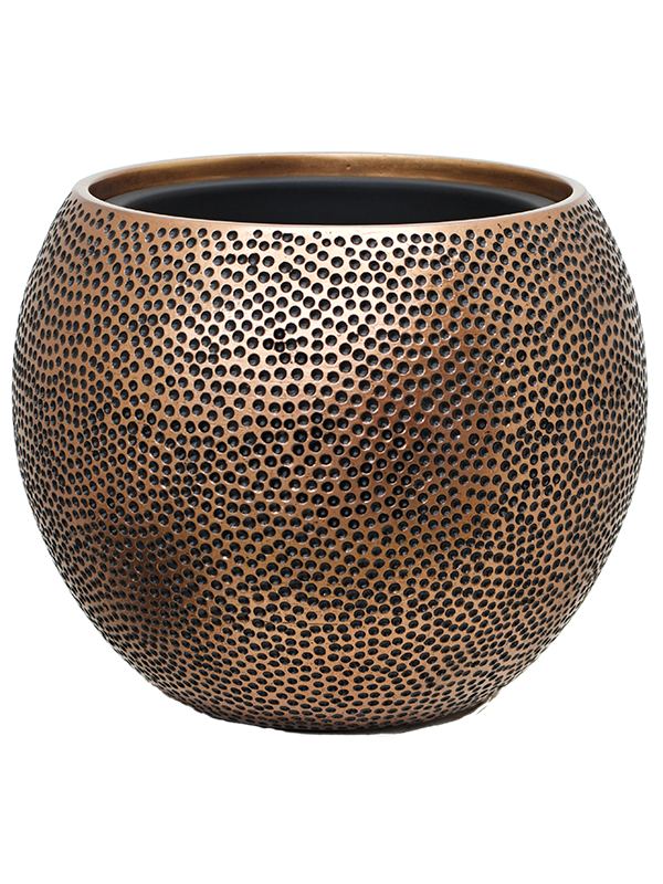 Baq Opus Hit Plant Pot 32cm Height 27cm Dia Globe Gold (with liner)