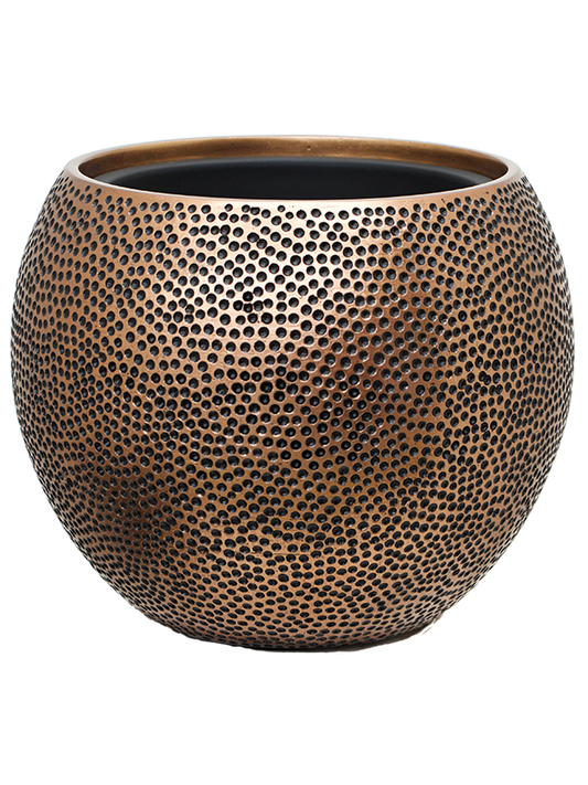 Baq Opus Hit Plant Pot 32cm Height 27cm Dia Globe Gold (with liner)