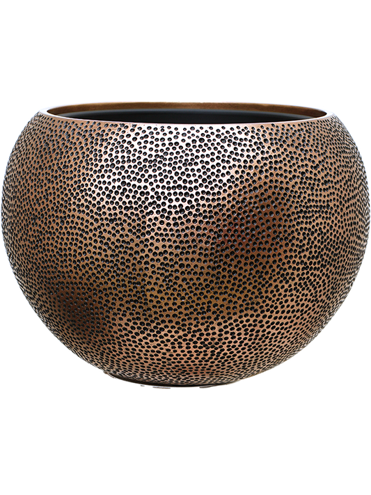 Baq Opus Hit Plant Pot 43cm Height 41cm Dia Globe Gold (with liner)